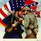 Civil war soldiers small square