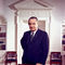 481px lyndon b. johnson, photo portrait, leaning on chair, color