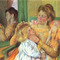 Cassatt mother combing child's hair small square